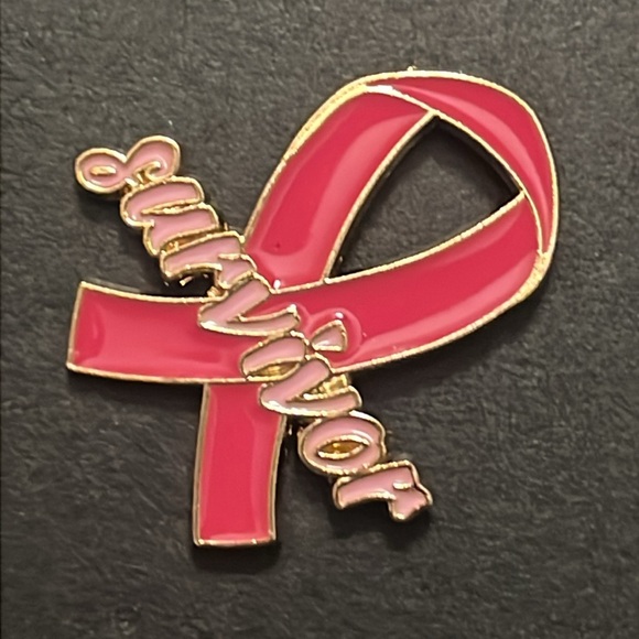 Pink Ribbon Survivor Pin NWT - Picture 3 of 4